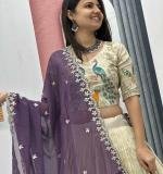 Wedding Wear Beautiful Lehenga With Dark Wine Dupatta