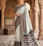 KPR 304 NEW SOFT LITCHI SILK CLOTH BLACK DESIGN SAREE