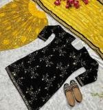 Yellow Top Dhoti Salwar and Dupatta