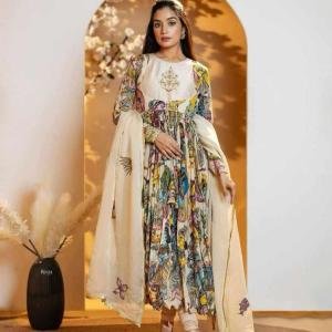 Kalamkari Gown With Real Handwork