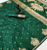 KPR 302 BEAUTIFUL PURE SILK GREEN SAREE