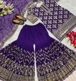 Wine Heavy Faux Georgette Dress
