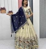 Pure Tissue Silk Wedding Wear Lehenga