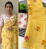 KPW 373 Beautiful Checks Type Of Digital Printed Saree