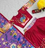 Cotton Kalamkari Print Lehenga