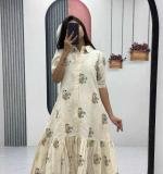 Pure Party Wear Cotton Dress