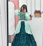 Chinon Real Handwork Lehenga With Handwork Belt