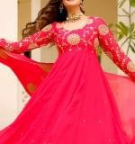 Red Embroidered Gown
