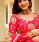 Red Embroidered Gown