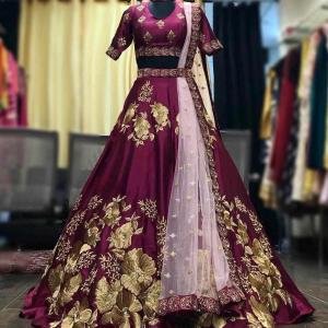 Malay Satin Silk Dress
