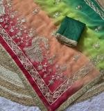 Beautiful Mor Gota Work Saree