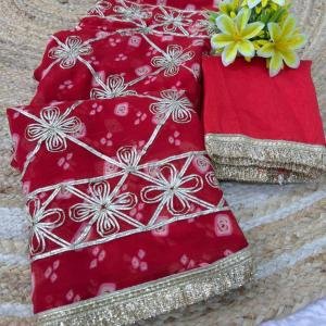 New Start Gota Work Saree