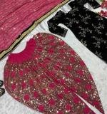 Pink Top Dhoti Salwar and Dupatta