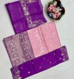 Pink Kanjiveram Silk Zari Lehanga