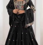 New Designer Party Wear Black Lehenga