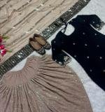 Party Wear Look Top Dhoti Salwar and Dupatta