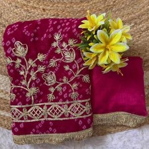 New Mor Gota Work Saree