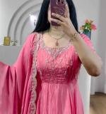 Heavy Embroidery Sequence Work Gown