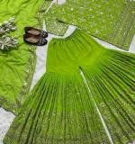 Green Heavy Faux Georgette Dress