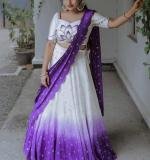 Real Hand Work With Digital Print Party Wear Lehenga