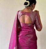 KP 7002 BEAUTIFUL SAREE WITH JACQUARD WORK