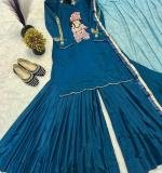 Natural Crep With Heavy Embroidery Work Dress