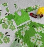 Green Fox Georgette Lehenga
