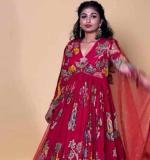 Marron New Kalamkari Gown