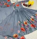 Chinon Floral Print Gown