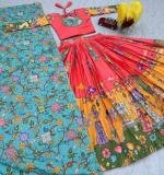 Pink Kalamkari Lehenga