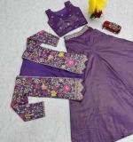 Wine Pure Tissue Simmer Party Wear Dress