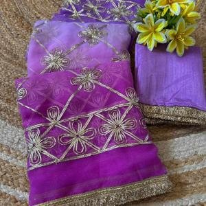 Beautiful Star Gota Designer Saree