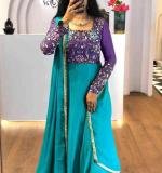 Chinon Embroidery Thread Work Gown