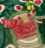 PIYU P1102 BEAUTIFUL LADDU MANGO DESIGNER SAREE