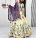 Wedding Wear Beautiful Lehenga With Dark Wine Dupatta