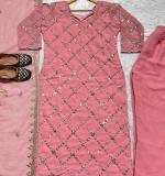 FOX GEORGETTE TOP AND PENT WITH DUPATTA