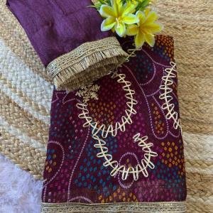 Leheriya Gota Work Saree