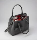 Women's PU Leather Solid Shoulder Zipper Handbag (Grey)