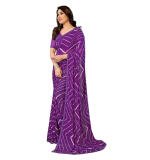 Women's Georgette Printed Saree With Unstitched Blouse 5.5Mtr (Blue
