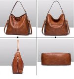 Women's PU Leather Zipper Handbag