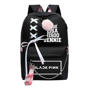 : Unisex PU Leather Solid Medium Zipper Backpack (Black)