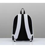 Unisex PU Leather Solid Medium Zipper Backpack (Grey)
