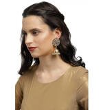 Women's Rose Gold Plated Alloy Earrings (White)