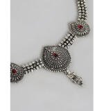 Women's Rose Gold Plated Alloy Necklace & Earings Set (Silver)