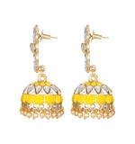 Women's Rose Gold Plated Alloy Earrings (Yellow)