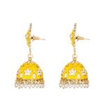 Women's Rose Gold Plated Alloy Earrings (Yellow)