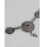 Women's Rose Gold Plated Alloy Necklace & Earings Set (Silver)