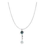 Women's Stainless Steel Key Design Delicate Chain (Silver Plated)