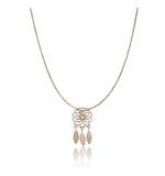 Women's Stainless Steel Dream Catcher Pendent Delicate Chain (Gold Plated)