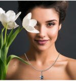 Women's Stainless Steel Airplane Design Pendent Delicate Chain (Silver Plated)